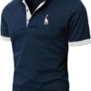 Custom polo T-shirt showcasing a personalized logo and color scheme to highlight brand identity.