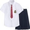 Customized school uniform patch with school logo, colors, and student name embroidery, perfect for a polished and unified look