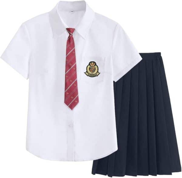 Customized school uniform patch with school logo, colors, and student name embroidery, perfect for a polished and unified look