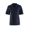 Customized medical coat with hospital logo and name embroidery, designed for healthcare professionals.